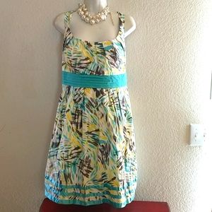 City Triangles Blue & Yellow Sundress - Size 18